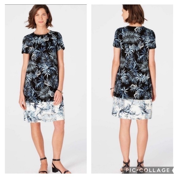 J.Jill Wearever Collection Printed Color Block Dress size XS - Picture 1 of 14